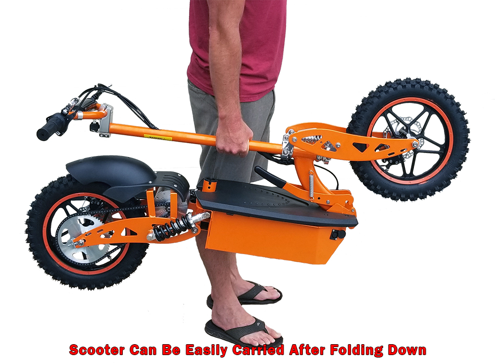 Scooter can be easily carried.