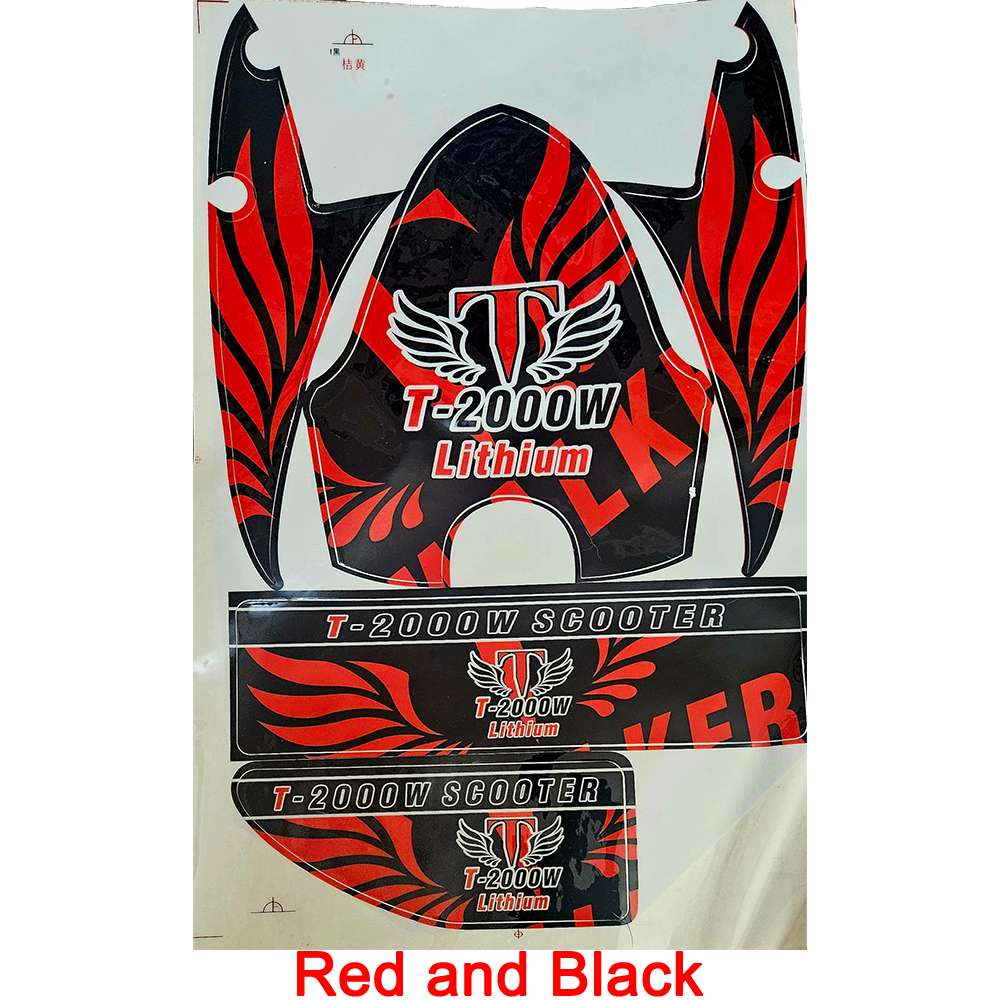 red and black decal sheet