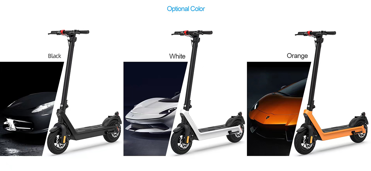 Optional colors black, white or orange