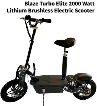 Blaze Elite 2000 Watt 48 Volt LITHIUM Brushless Electric Scooter w 
