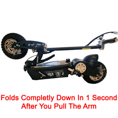 1000-watt scooter folds down in one second