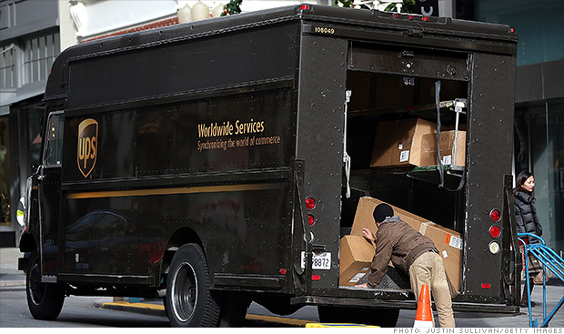 UPS Truck making a delivery